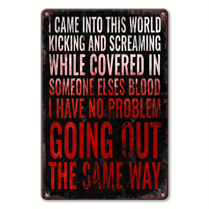 TEMU 2d Flat - 1pc 2d Printed Artwork, A Satirical Wooden Vintage Sign (12x8 Inches / 30x20 Cm), A Humorous Classic Poster For Outdoor Wall