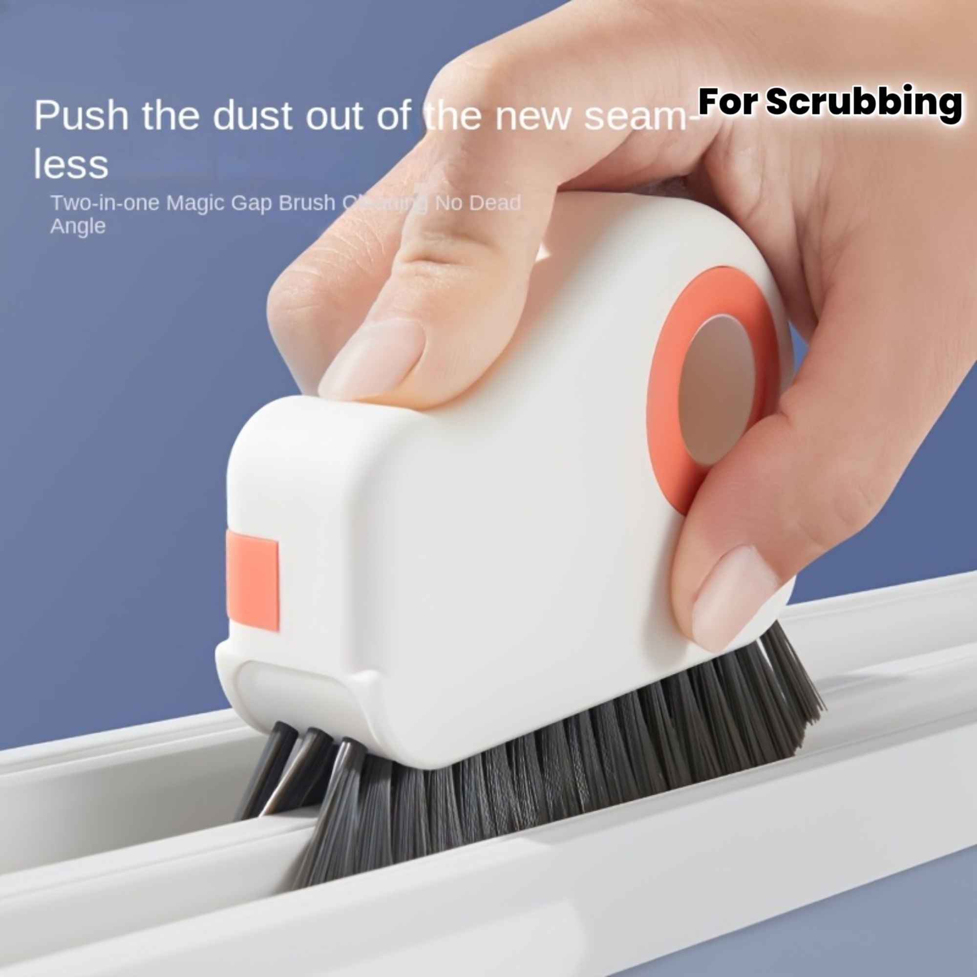 2pcs set window track cleaning brush detachable door and window sill brush glass corner cleaner plastic no charge edge   cleaner suitable for living room bedroom kitchen use window cleaning brush durable plastic brush