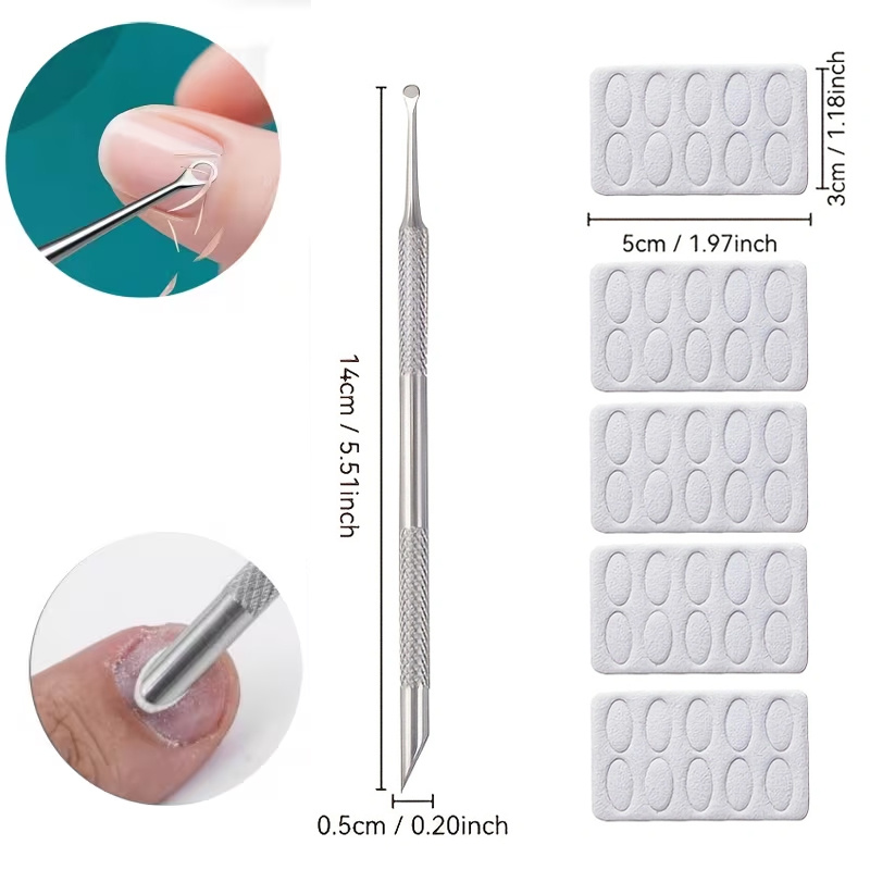Double-Ended Cuticle Remover Tool with Sanding Bit Set