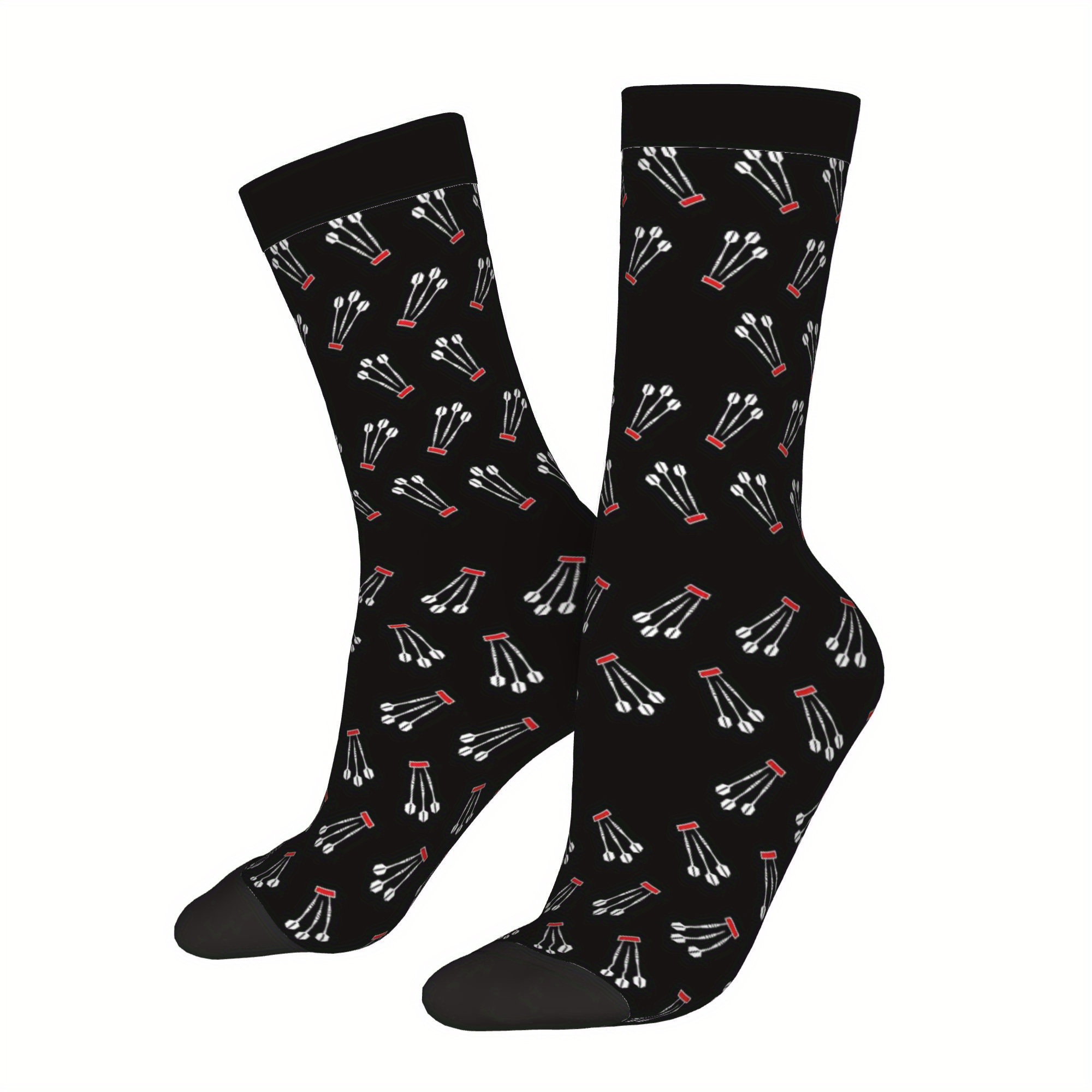 TEMU Calcetines de Dardos 180 para Hombre, Estampados, Poliéster