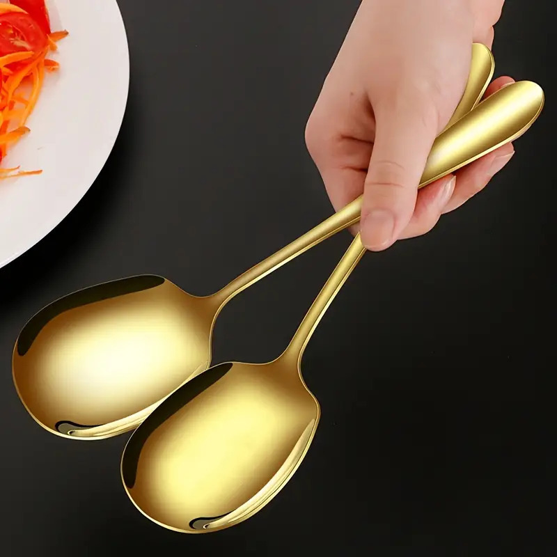 E-shop 2 Stück Edelstahl Große Servierlöffel - für Küche, Kochen, Essen, Weihnachtsfeiern , für Weihnachten, Halloween, Küchenzubehör, bestes Geschenk,