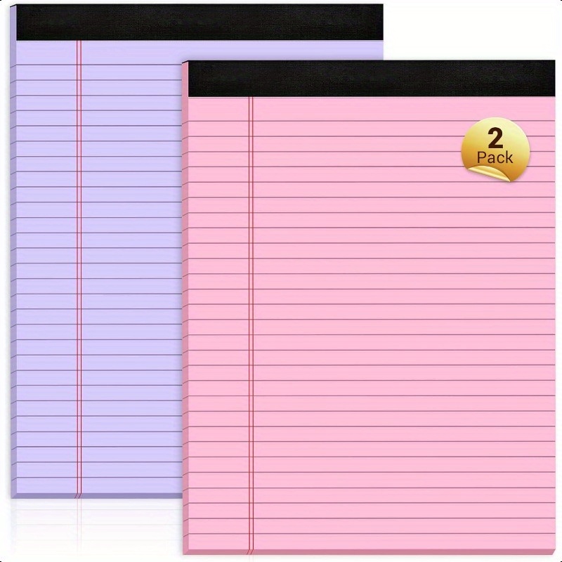 

Legal Pads 8.5 X 11 Colored Note Pads 2 Pack Notepads 8.5 X 11 Lined Paper Colored Notebook Paper Pads Per Colored Paper Pads 8.5 X 11 For Purple Legal Pads Home Office School