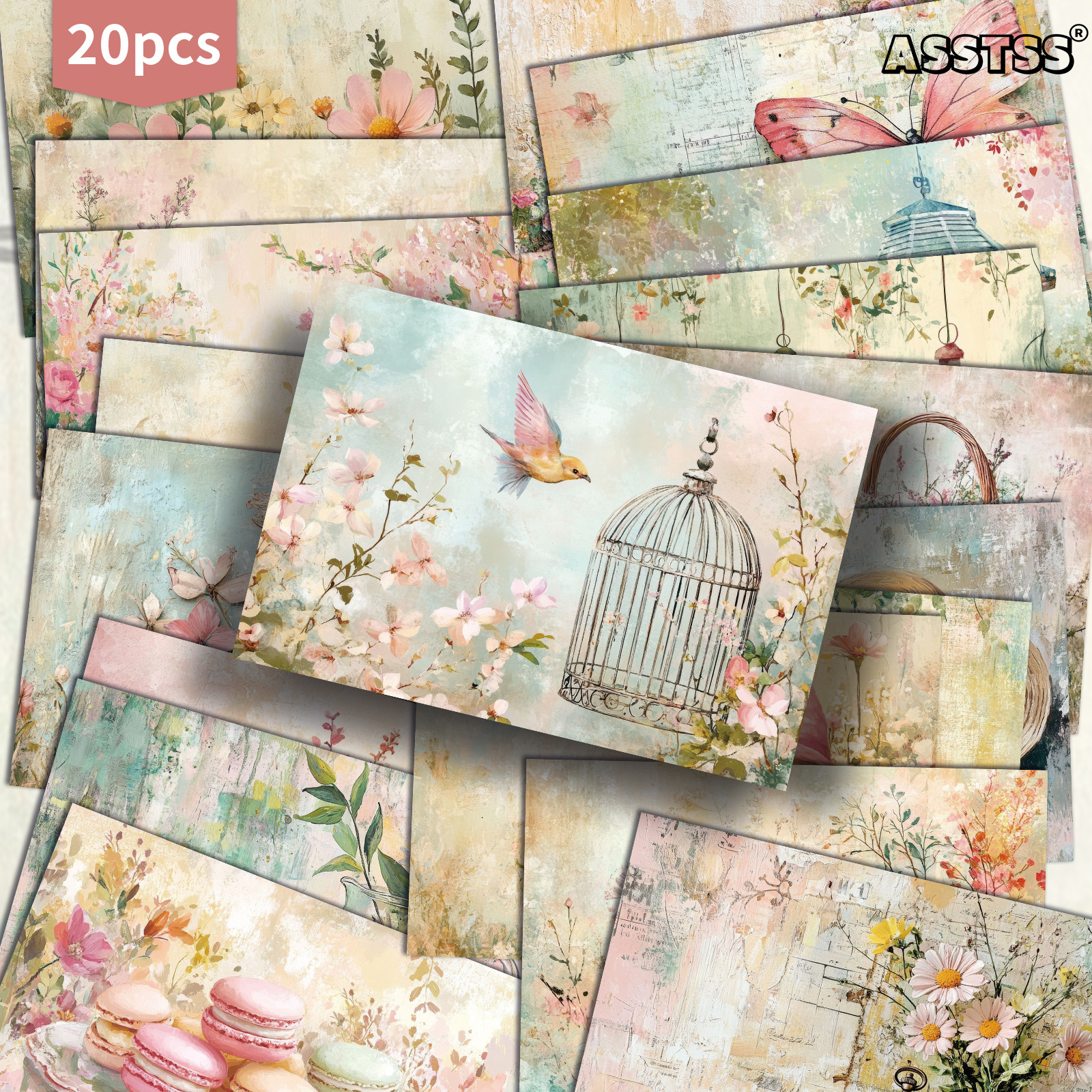 TEMU 20-pack Asstss Vintage Afternoon Tea Postcards - 4x6 Inches Junk Journal Supplies Paper, Scrapbooking Supplies, Collectible Decorative Painting