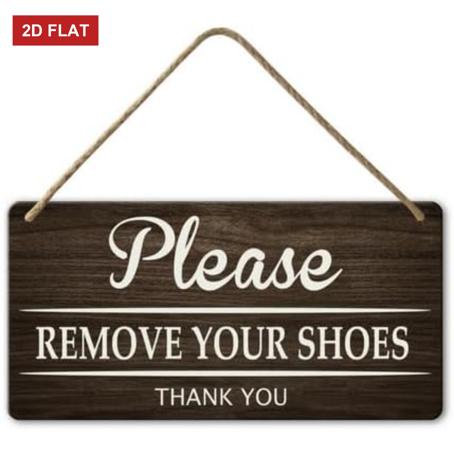 TEMU 2d Flat, 2d Flat Design, 2d Flat 3.93x7.87 Inches Halloween And Christmas Gift, "please Remove Shoes" Sign, Suitable For Front Door Shoe Rack,