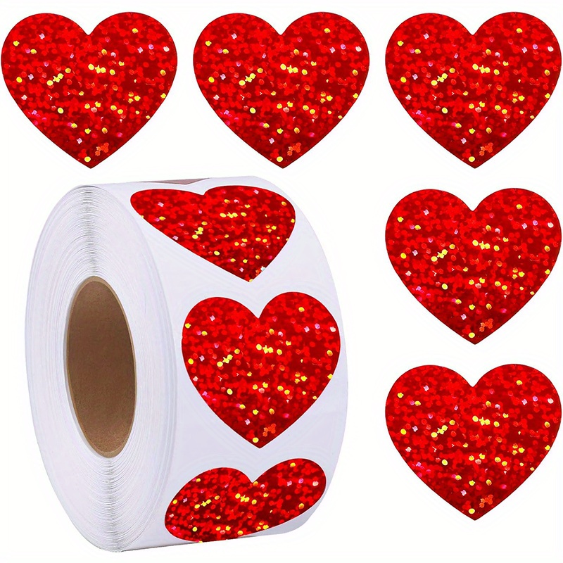 

500pcs Red 's Day -shaped Decorative Labels - For Valentines Day, , And Decorations And