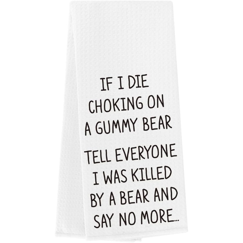 TEMU 1pc 18×26 Inch Kitchen Towels For Adults With Humorous Quotes, Perfect Gifts For Female And Hosts, Ideal For Kitchen And Bathroom Decoration