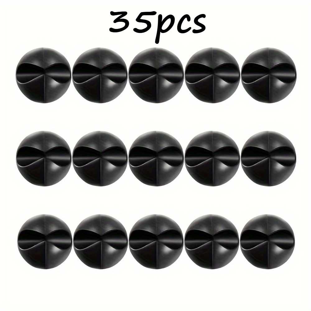 TEMU 35pcs Vehicle Dashboard Wire Organizer Clips | Plastic Wire Management Device, Suitable For Headphone And Charging Cables, Universal For Car