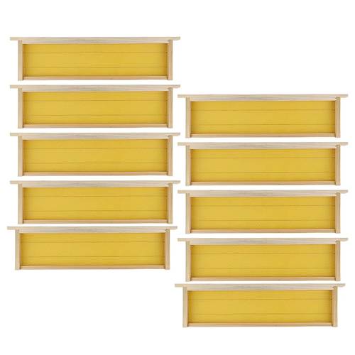 10pcs framed honeycomb accessories set honey brewing frame and foundation combo kit pre assembled honeycomb frames for beekeeping essential tool for gardens lawns and urban agriculture garden beekeeping supplies