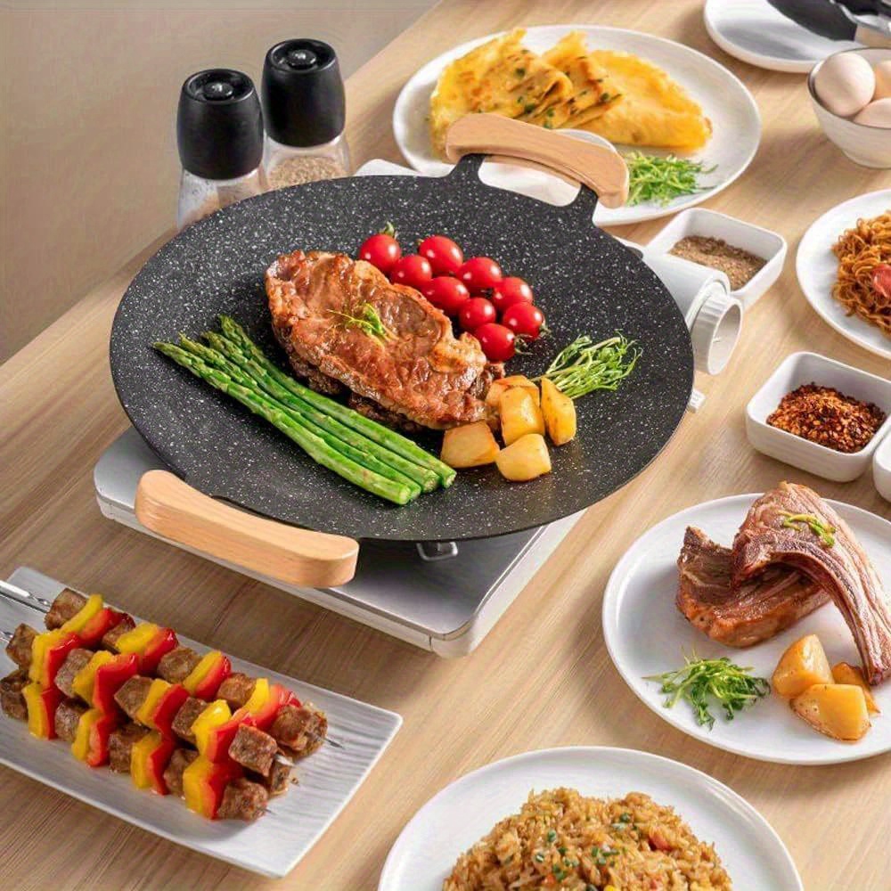 1pc korean bbq grill non stick cast iron stainless steel Temu