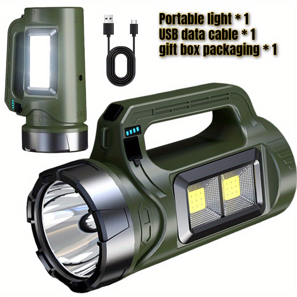 E-shop 25 Neue Solar Superhelle Direkte Lange Reichweite Outdoor Handheld Große Taschenlampe mit Griff und Hochhellen Seitenlicht, Robustes