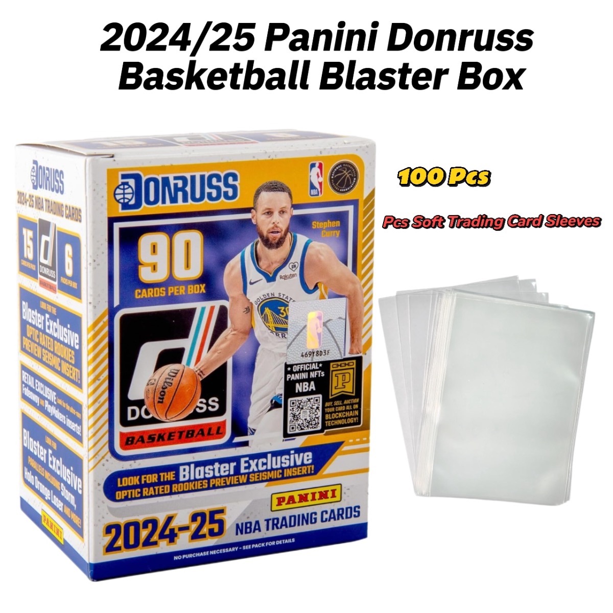 TEMU Boîte Panini Basketball Blaster 2024/25 - Cartes à collectionner NBA officielles scellées en usine (paquet de 6) + Toploader standard 3" X 4"