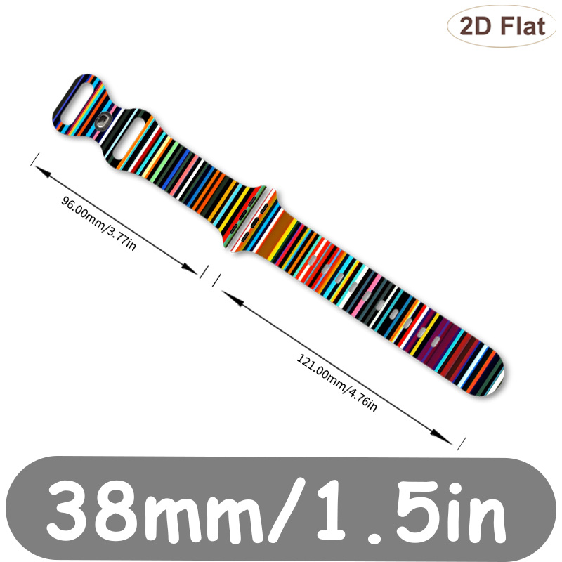 TEMU Smart Watch Strap | Designed For Watch | Fits /2/3/4/5/6/7/8/9/10/11/ultra/se And Sizes 38/40/41/42/44/45/49mm | Stripe Pattern | Fitness |