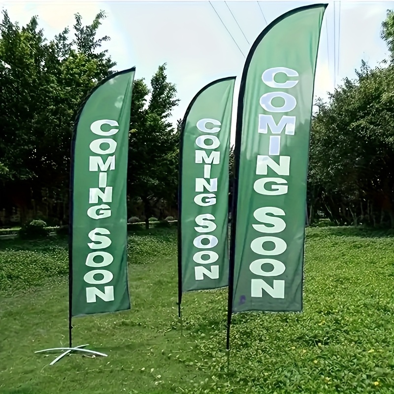 Customizable Knife-shaped Flag, Single-sided Printing, Durable Outdoor Banner. Suitable for Business Events, Shops, and Promotions. Offers Personalized Design Space with a Professional and Minimalist Style. High-quality Printing. Please Note That