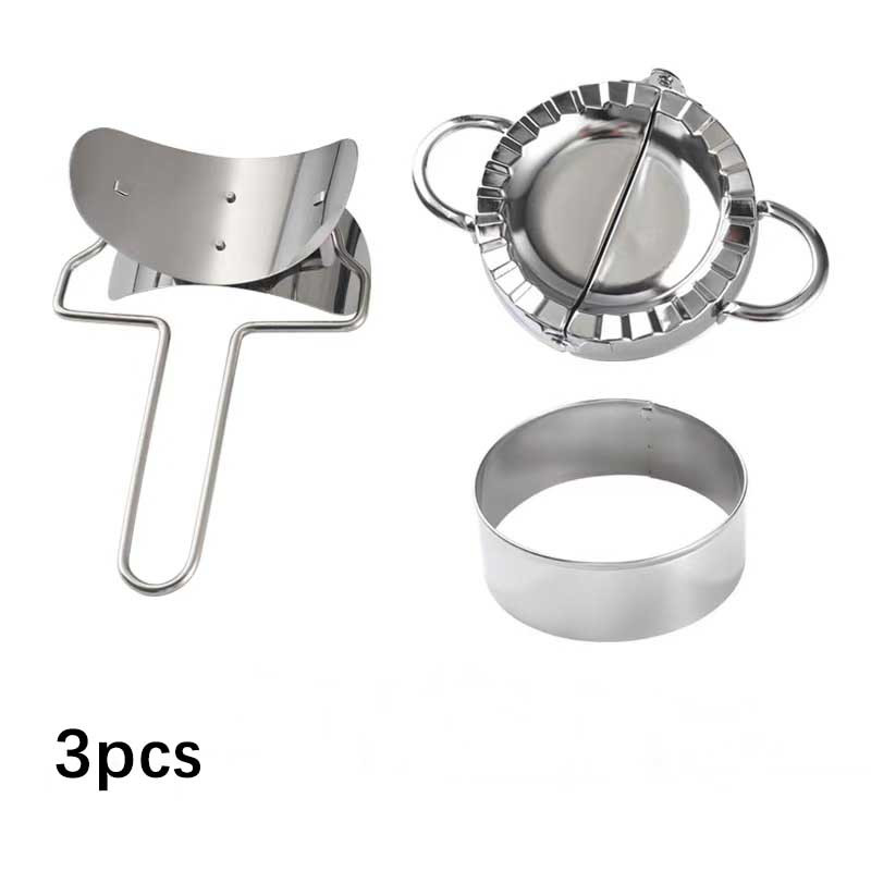 E-shop 3-tlg. Set Teigtaschenform Edelstahl, Teigtaschen-Herstellungswerkzeuge, Empanadas-Metall-Teigpresse, Teigwaren-Zubehör für die Küche