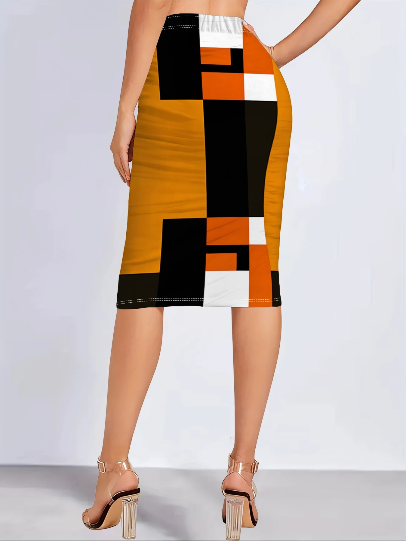 Saia Esportiva Mini Bodycon de Cintura Alta para Mulher  6