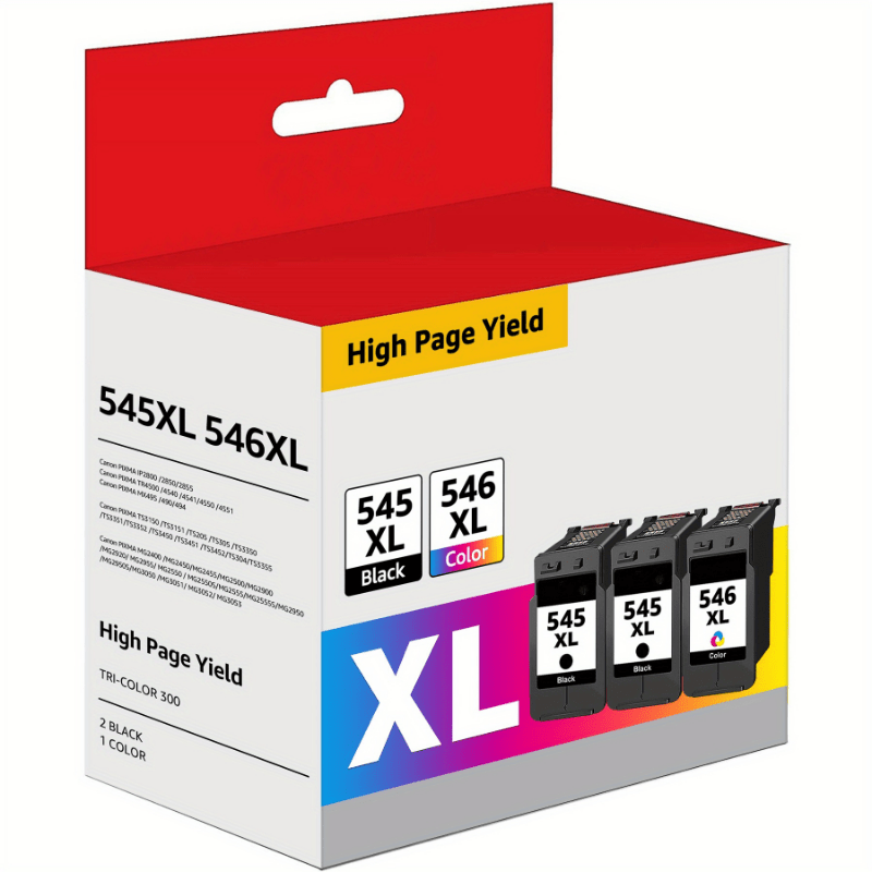 Image of Pg-545xl Cl-546xl For Printer Cartridges 545 546 Xl Multipack Replacement For Mx495 Tr4550 Ts3150 Tr4551 Mg3050 Mg2555s Mx490 Ts3151 Mg2550s Ts3350 Mg2950 Mg29500 S Mg3051