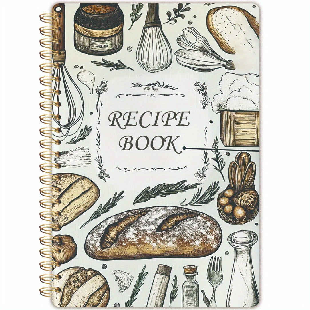 TEMU A5 Cute Recipe Handbook - Blank Pages For Cooking, Baking & Dining Plans, 94 Recipes, Spiral Bound, Ideal Gift For Family Chefs & Professional