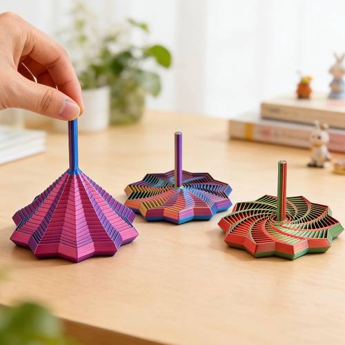 2 printed gradient color spinning top random colors transformable ideal for office and home decor perfect gift for christmas valentines day easter and graduation ceremonies