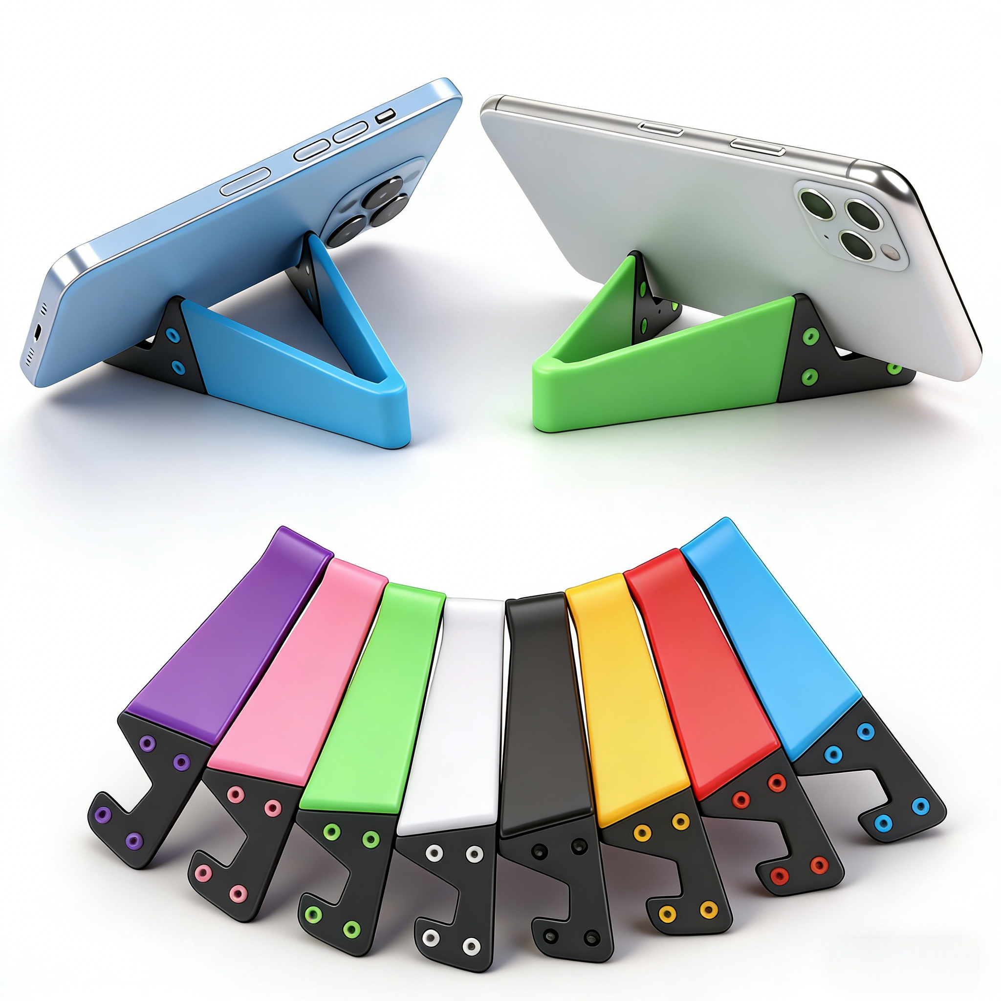 TEMU A Set Of 10 Adjustable V-shaped Folding Stands, Providing Stable And Non-slip Support. Suitable For All Mobile Devices, Including Smartphones,