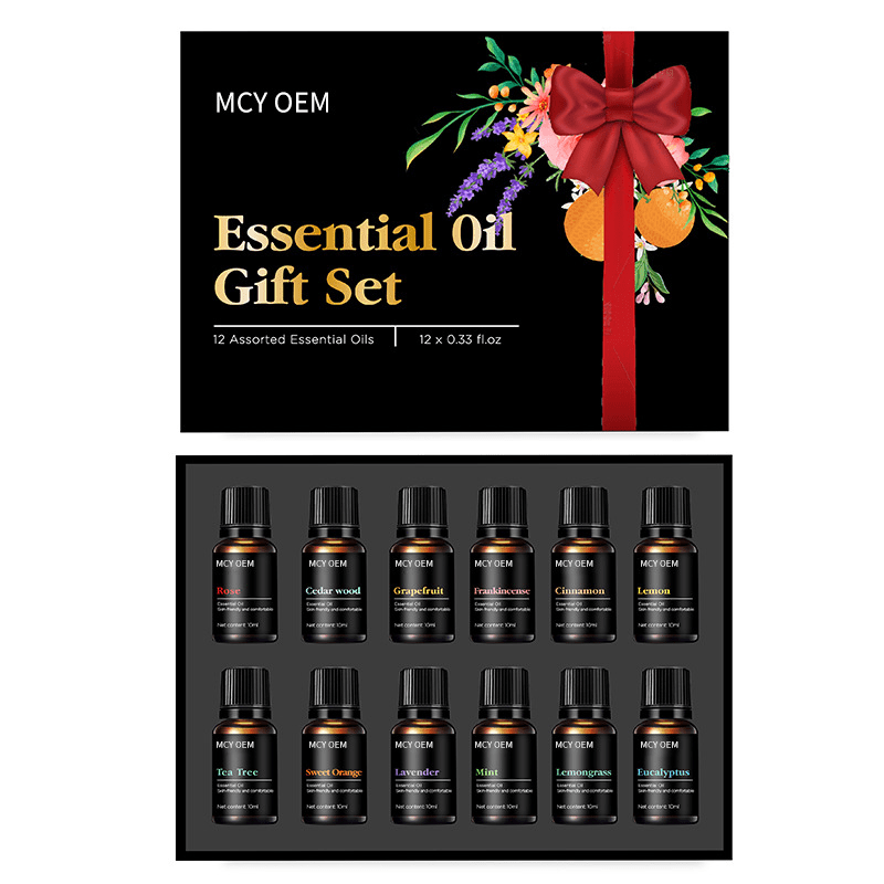 TEMU 12 Essential Oils Set For Diffusers - Autumn Fragrance, Home Soap & Candle Making, Vinyl Material, Includes Rose, Lemon, Grapefruit, Cinnamon,