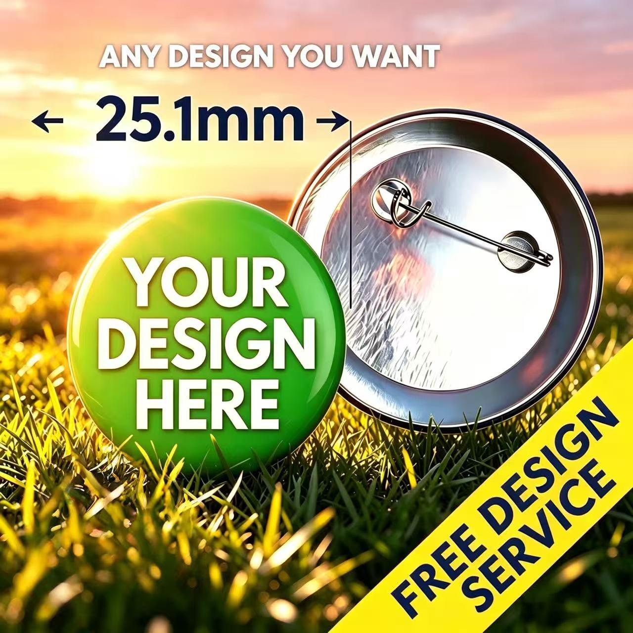 TEMU 50pcs Custom Photo Badges, Metal Base. Supports Logo, Text, Pure Text. , Sturdy And Durable. Customizable Colors And Shapes. Bulk Gifts, Events,