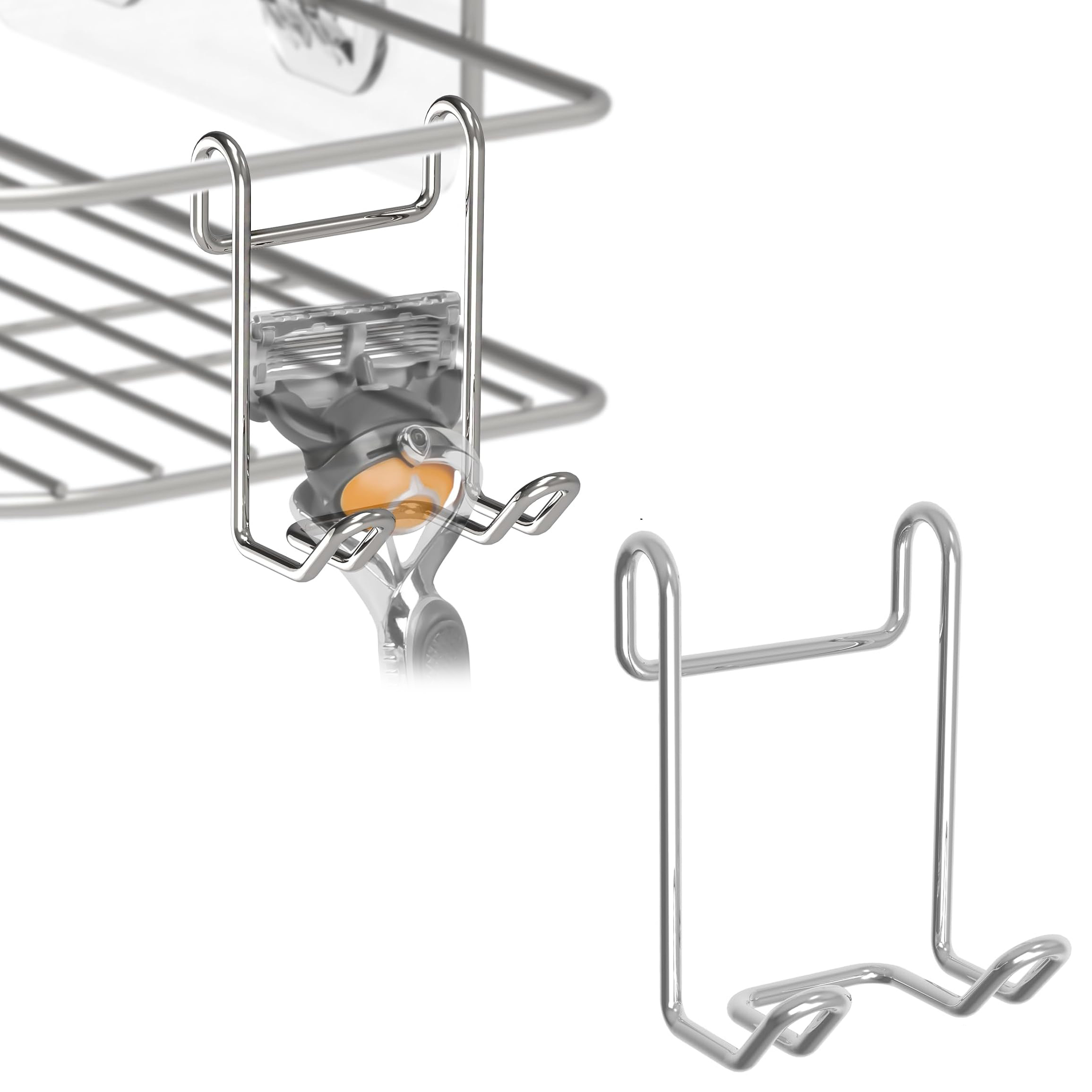 Shower Caddy Shelf Hook, Hanging Accessory, Suitable For Wall-mounted Shower Caddy Attachments, Can Store Items Such As Washcloths, Razors, And Body Brushes, Compatible With, Utility Hooks