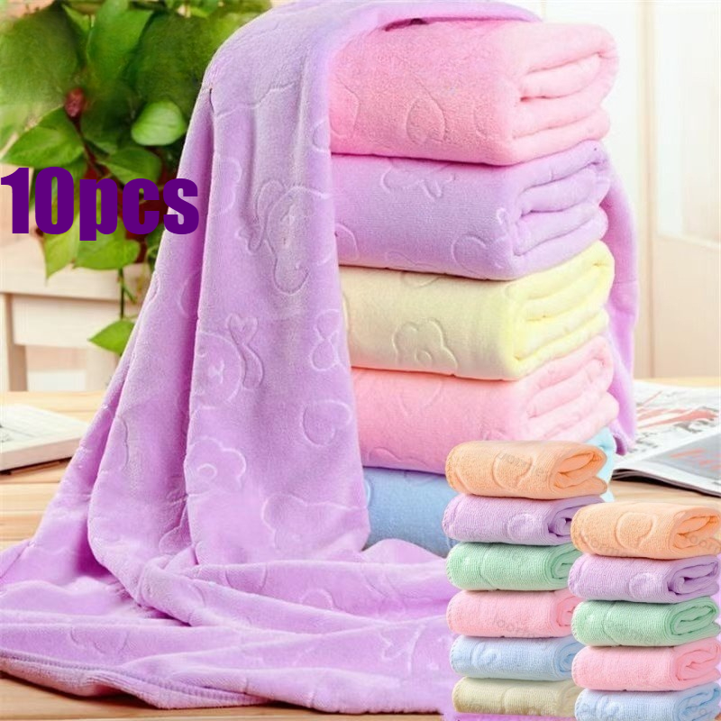 TEMU Random 10pcs Colors Reusable Washable Car Towels - Reusable Quick-dry Microfiber Cloths For Cars, Kitchens, Bathrooms, Glass, And Surfaces; Home
