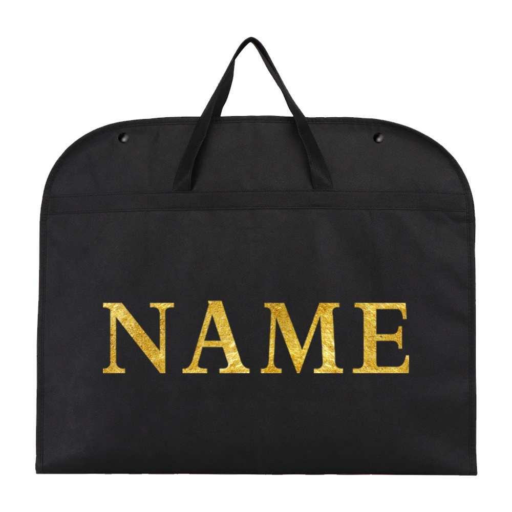 TEMU 1 Custom Personalized Name Garment Storage Bag, Foldable Wedding Dress Bag, Suit Jacket Protector, Hanging Clothes Bag, Wardrobe Organizer Bag