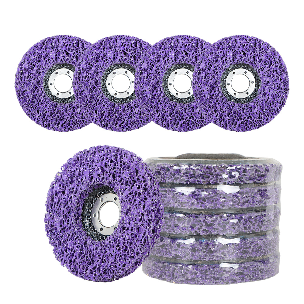TEMU 10pcs 4-1/ 2 X 7/ 8 Inch Purple Strip Discs Stripping Wheel Paint Remover Abrasive Disc For