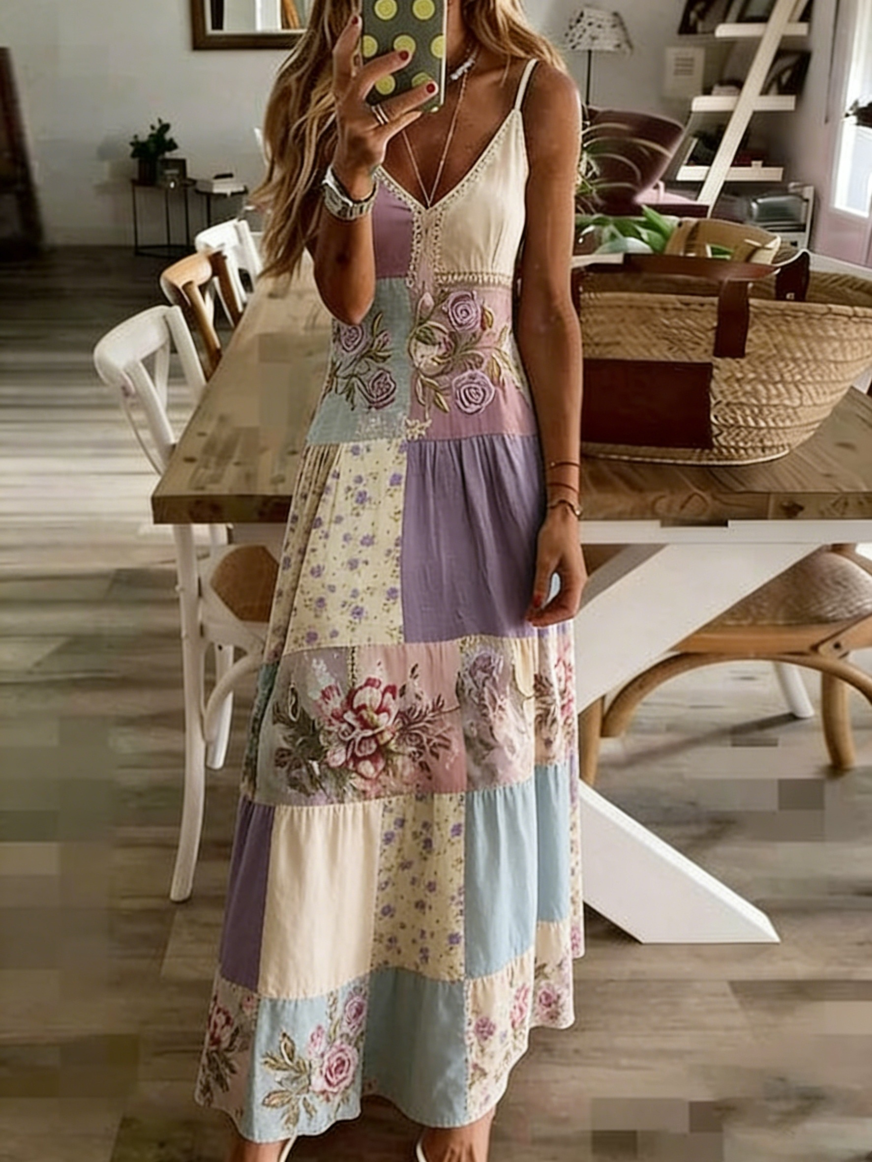 bohemian beach dresses sold on Temu United States