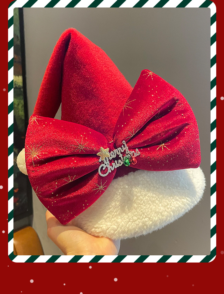 Schattige Herten Kerstmuts - Rood & Wit Santa Feestaccessoire met Pluizige Oren, Lichtgewicht Feestdecoratie voor Cosplay, Foto Props, Kerstfeesten - Geen Montage Nodig, Feestelijke Partymuts, Kerstkostuums, Cosplay Hoofddeksel, Speels Ontwerp, Zachte Textuur, Seizoensgebonden Hoofddeksels, Whimsical Design, Alleen Handwas, Cadeau voor Haar, Fotoshoot Props, Schattige Herten Rodehoofd Kleine Hertje, Feestelijke Kleding, Cosplay Props, Kerstversiering, Zachte Hoofddeksels, Lichtgewicht