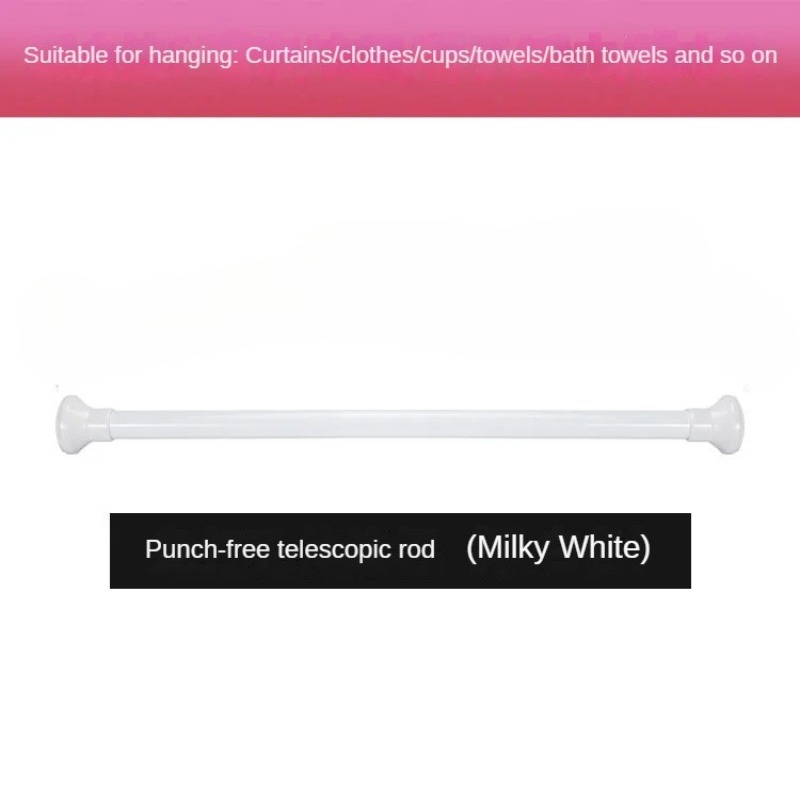 Image of Telescopic Rod, Metal Clothes Rack, Hang Clothes Out, No-punch, Extensible