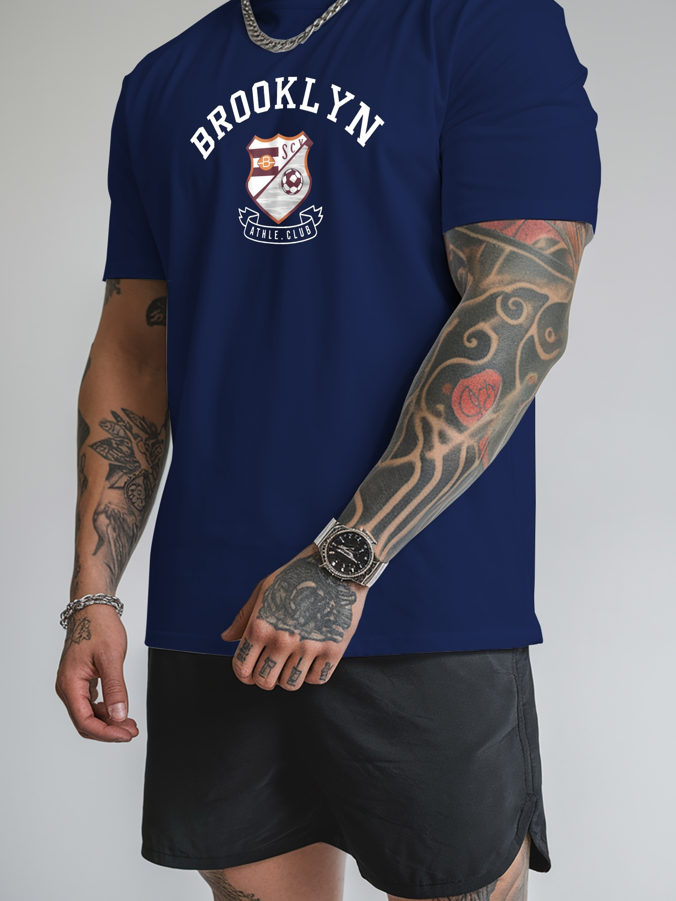 T-shirt Da Uomo A Maniche Corte Girocollo Stampata Con Motivo - Foto 12