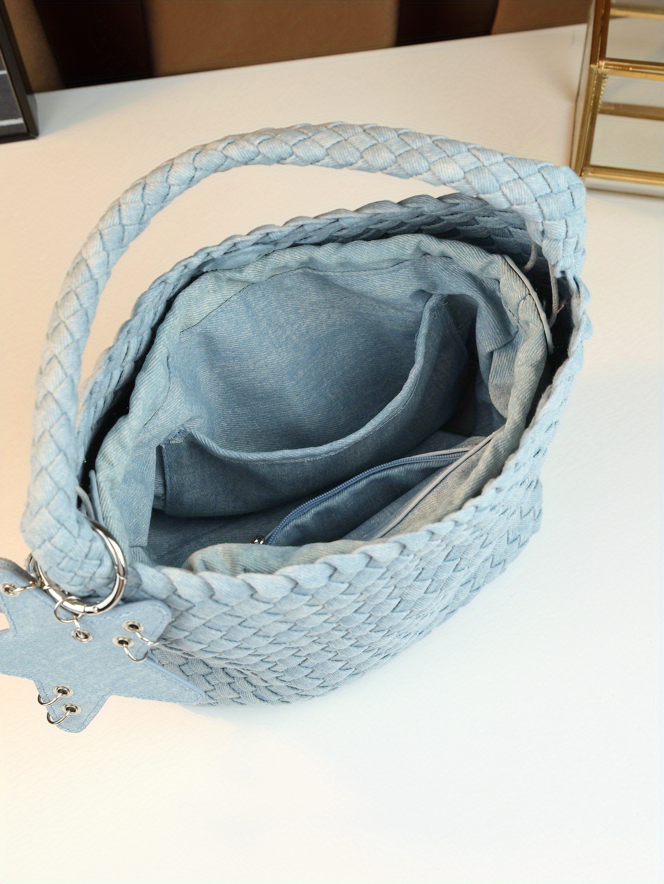 Large Burgundy Bucket Bag interior capacity