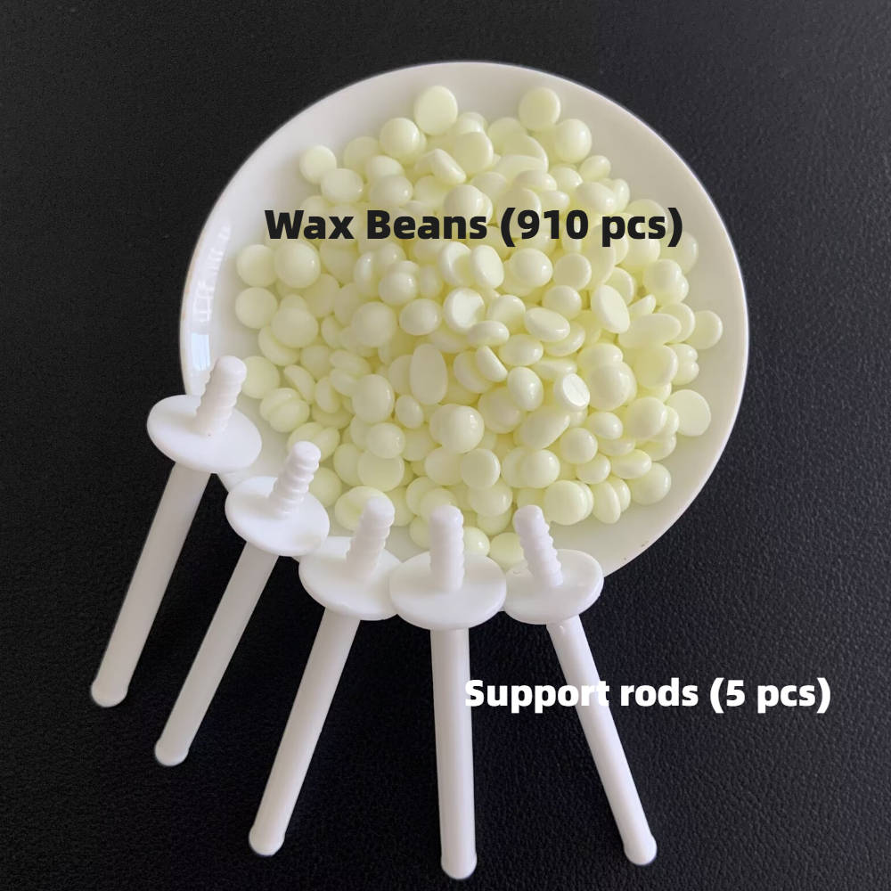 Image of 910 Wax Beads + 5 Applicators, [portable Nose Hair Removal Kit] Care Portable Nose Hair Removal Kit – Wax Beads Suitable For Nose, Eyebrows, And Facial Hair Removal, Unisex