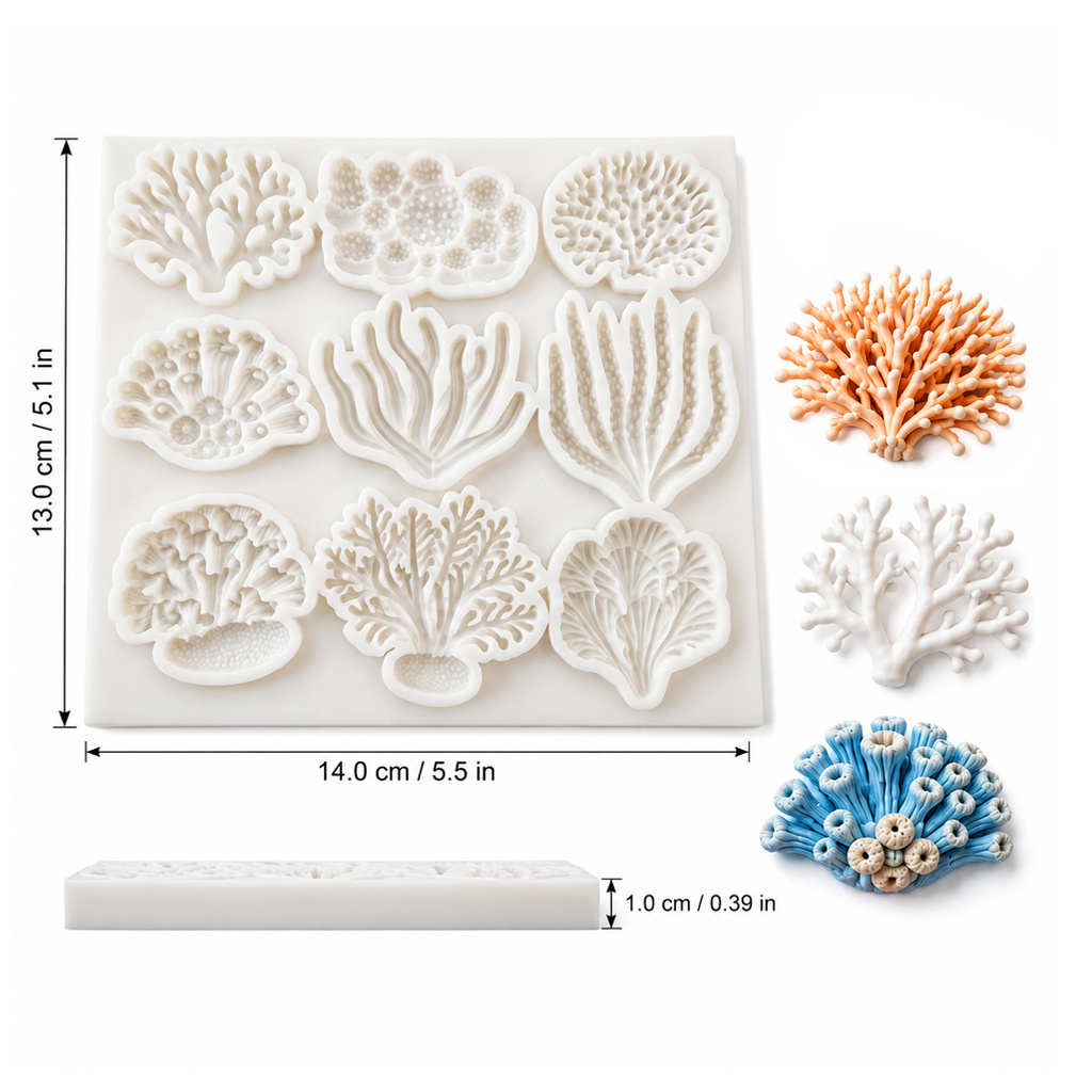 TEMU Moules en résine de silicone de de mer multi-, Moule de de océanique, Outils de moulage DIY pour la fabrication de bijoux, Convient pour la