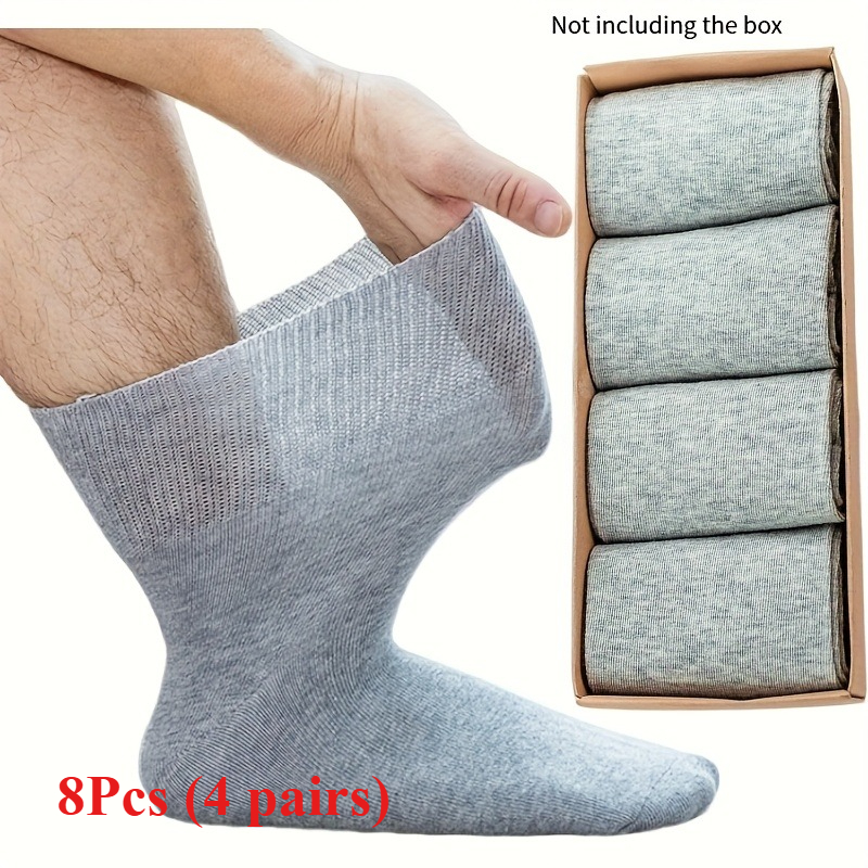 kohteen kuva 8 kpl erittäin suuria sukkia | Erittäin leveä, rajoittamaton mansetti | Pehmeä, hengittävä kangas, suunniteltu herkille jaloille ja turvotukselle, unisex, rajoittamaton istuvuus, löysä istuvuus, sopii neuropatiaan, turvotukseen tai vaivaisenluille