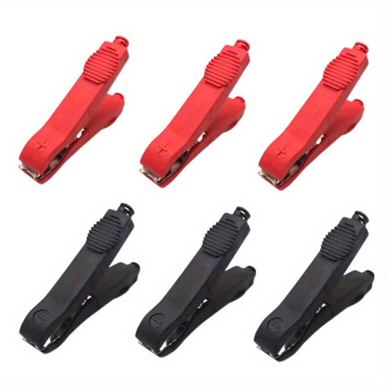 6pcs Insulated Crocodile Clamp 35a - Electrical Test Clamp - Socket Cable Insulated Clamp - Suitable For | Automotive | Electrical Testing | Battery Connection