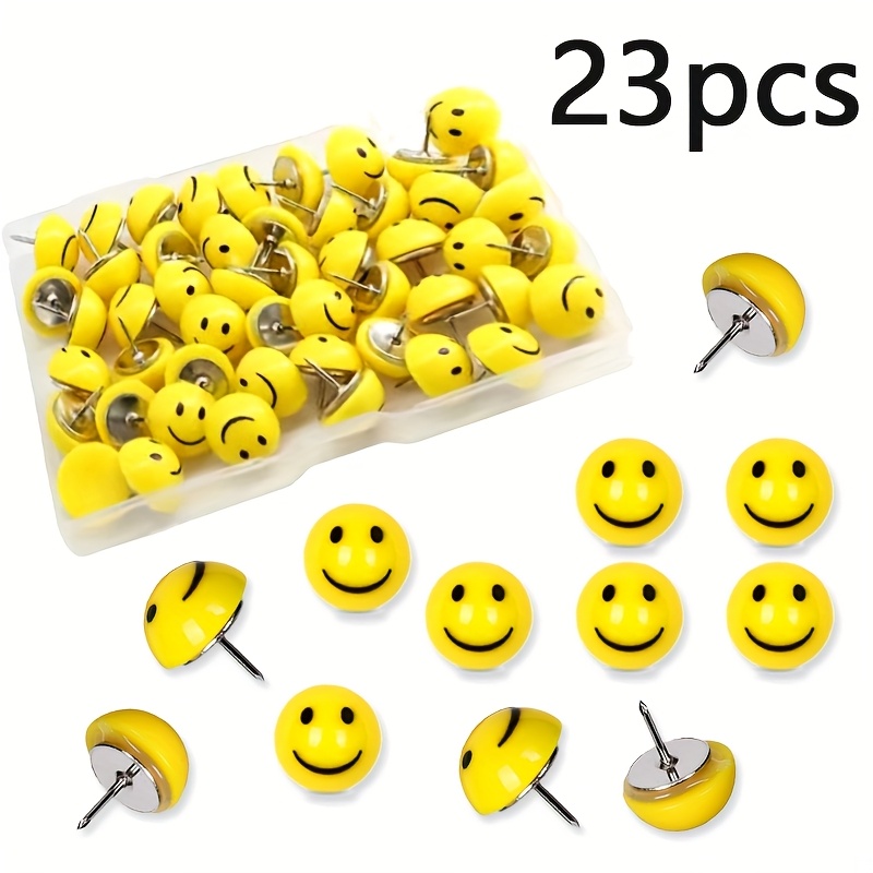 TEMU 23pcs, Face Push Pins, Pins For Photo Walls And Offices