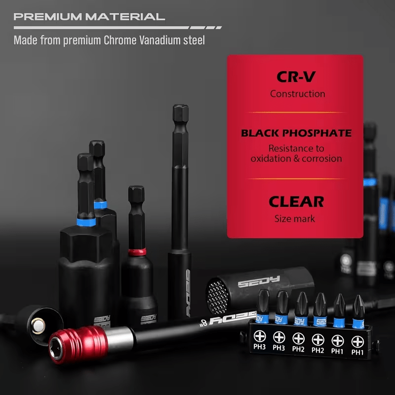 80pcs Impact Magnetic Nut Driver Set with Adapters