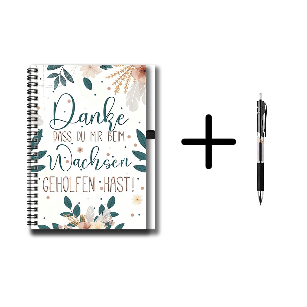 A Set Of German Gratitude Spiral Coil Notebooks, With Pen! A For Work And Study, A Great Gift For Graduation Birthdays. 100 Pages Large Capacity, Used As A Diary, Daily Plan And Memo