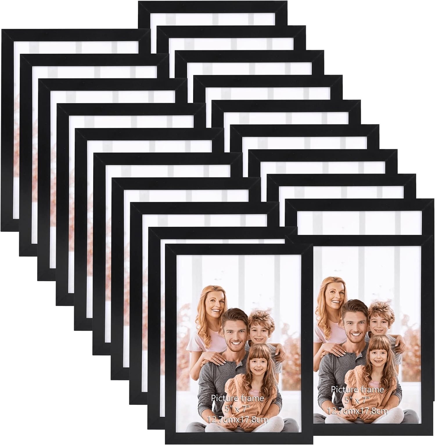 TEMU 8*10/5x7 Black 20pcs Picture Frame Bulk Photo Frames For Wall Hanging Or Tabletop Display, Wall Display, Picture Frame, Picture Frame For Wall,