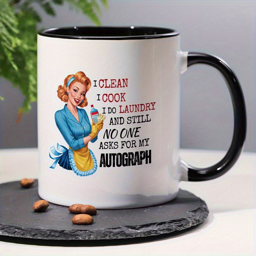 1pc retro   mug 11oz ceramic     i     no one   for my   funny cute design with vintage inspired illustration   home decor gifts machine washable reusable everyday mug   mug durable mug details 1