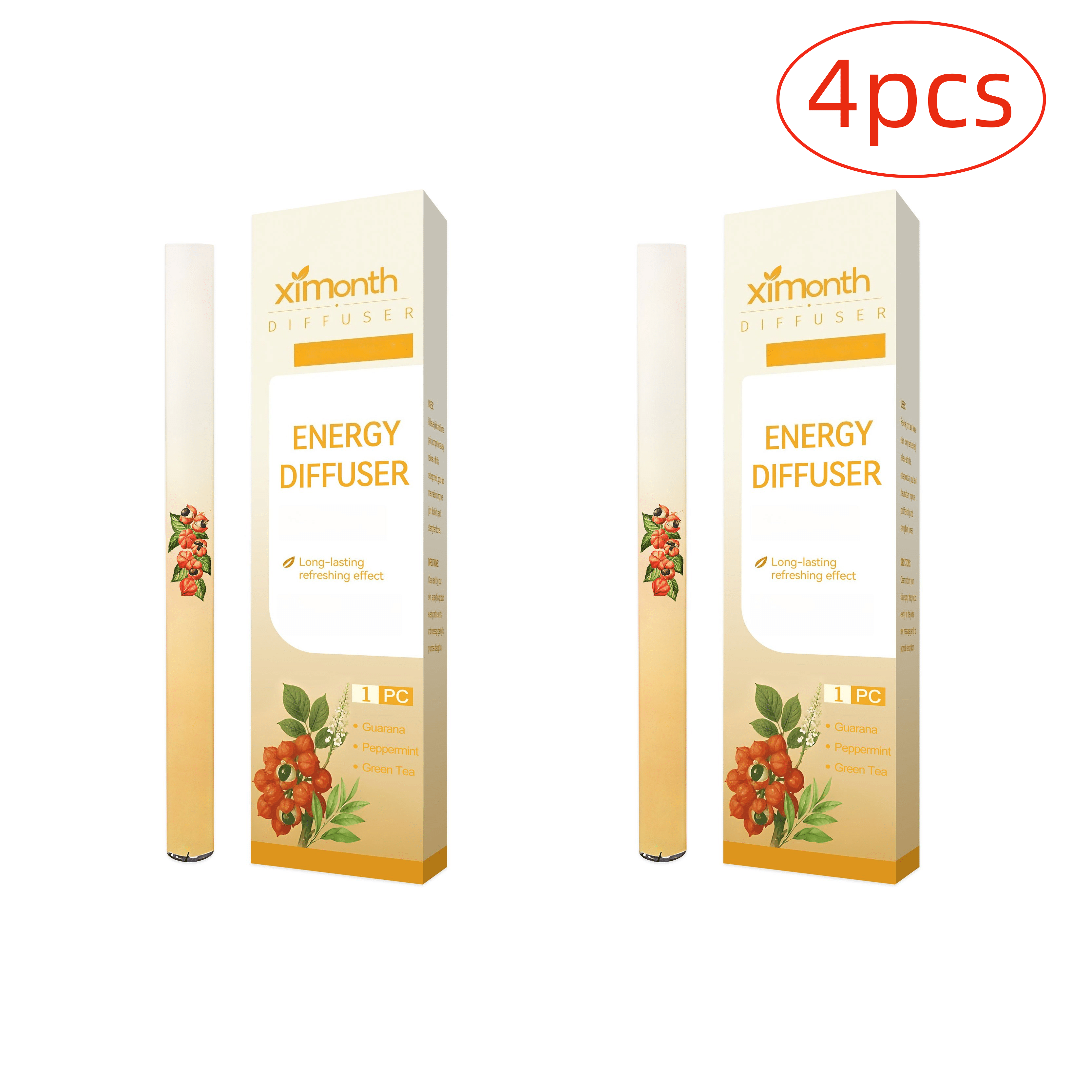 TEMU Natural Essential Oil & Herbal Diffuser Stick - Thyme, Eucalyptus, Oil & Plant For Throat, Sinuses, Mouth Care - Battery-free, Portable