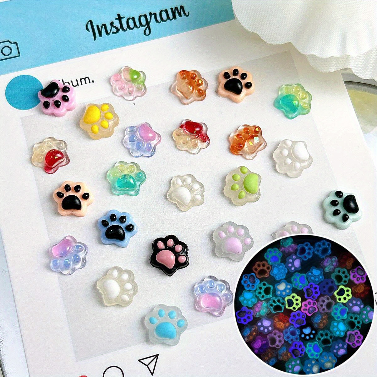 

50pcs Cat Paw Set - -free, For Diy & Pedicures