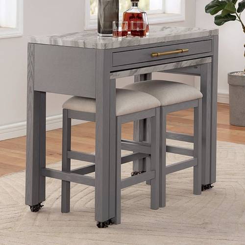 light gray counter height table w table dining room furniture table