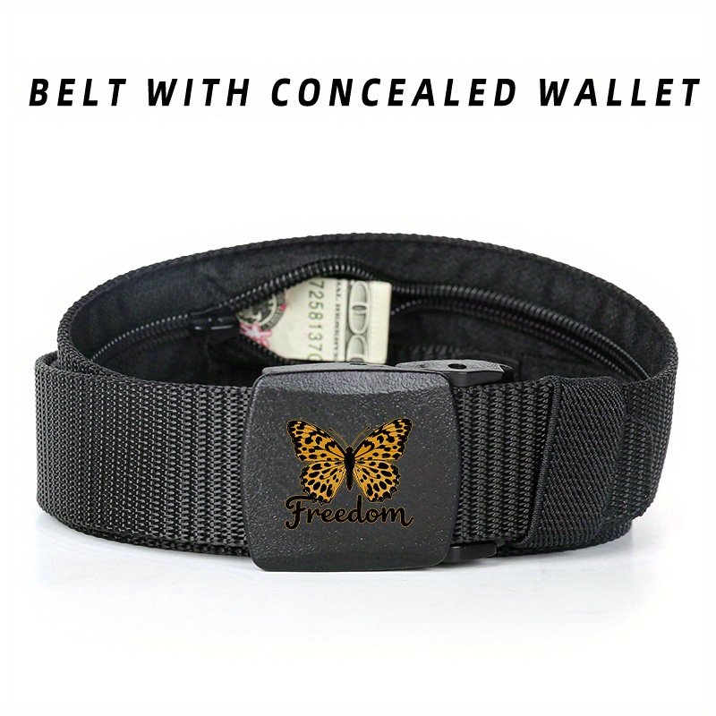 cinturón de seguridad para viajes con bolsillo con cremallera para