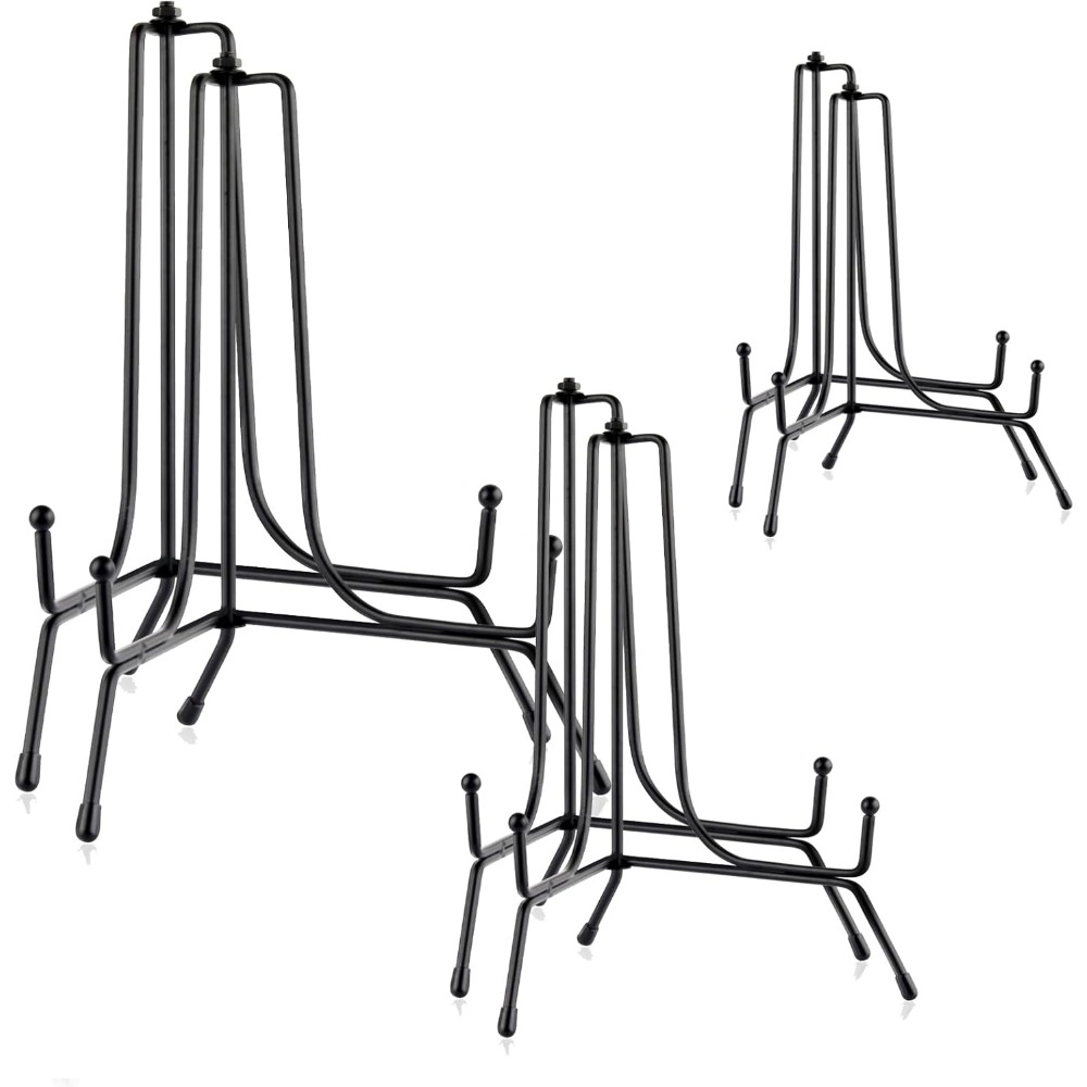 Image of Plate Stands For Display 8 Inch Plate Holder Display Stands Easel Frame Stand For Pictures, Decorative Platter, Photos, Books And , 4 Pack