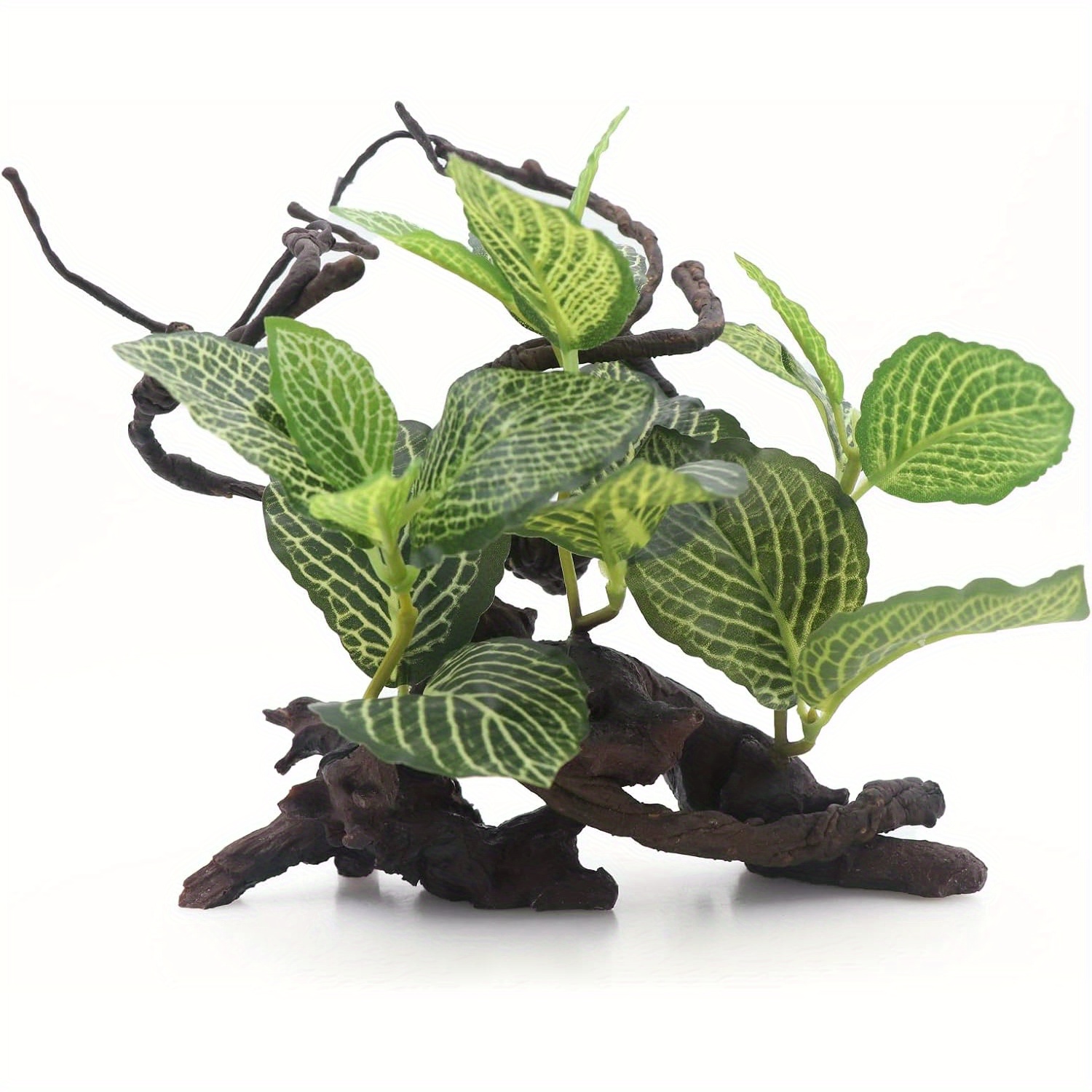 

Reptile Terrarium Tree With Plant Leaf, Suitable For Habitat Decoration Lizard Snake Turtle Supplies