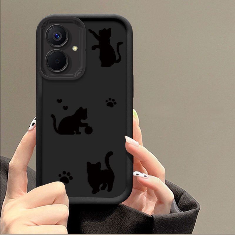 TEMU Custodia per telefono - Una custodia per telefono con un motivo a gatto adatta per Oppo Realme Note 60